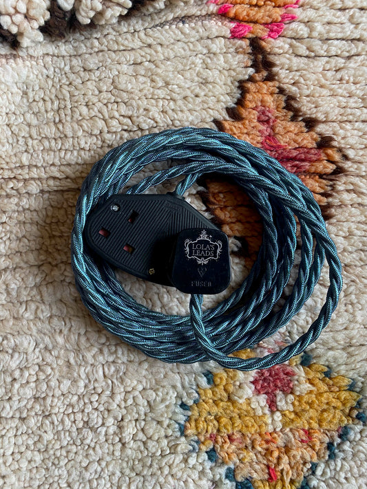 Lola's Leads - Smokey Teal + Black 3m