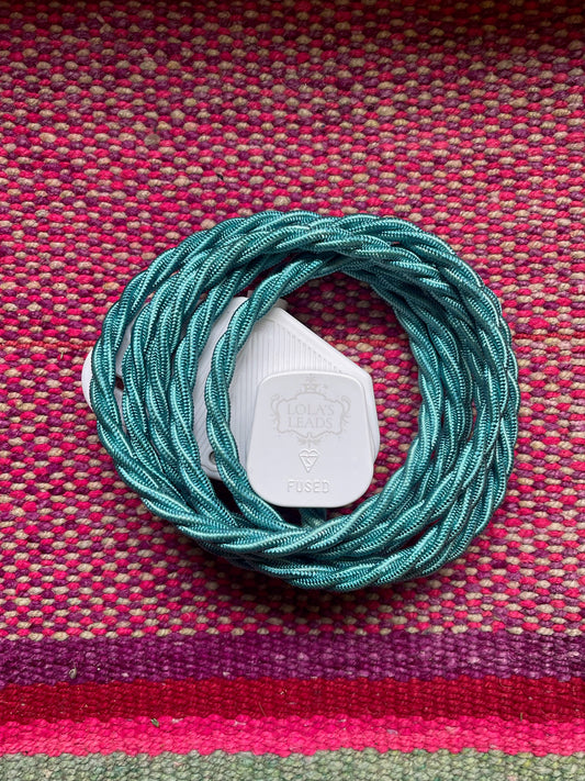 Lola's Leads - Peacock + White 2m Extension Lead