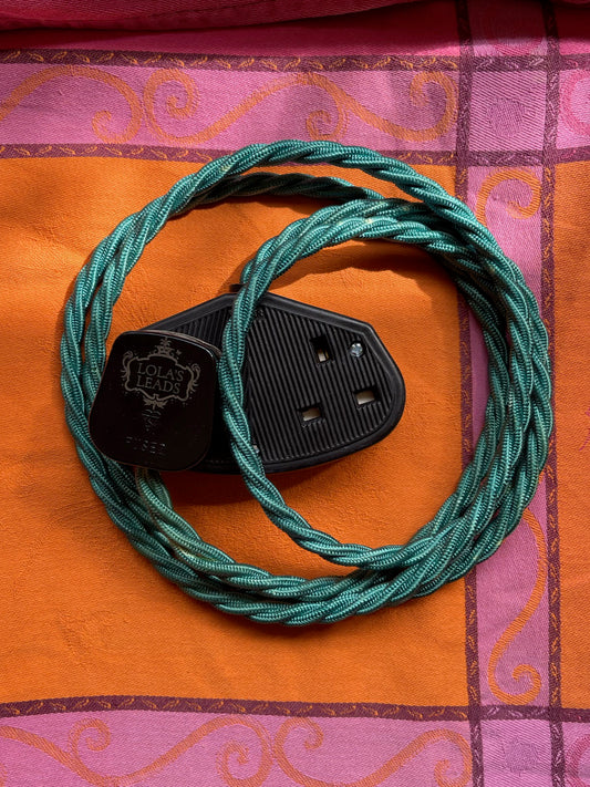 Lola's Leads - Verdite + Black 2m Extension Lead