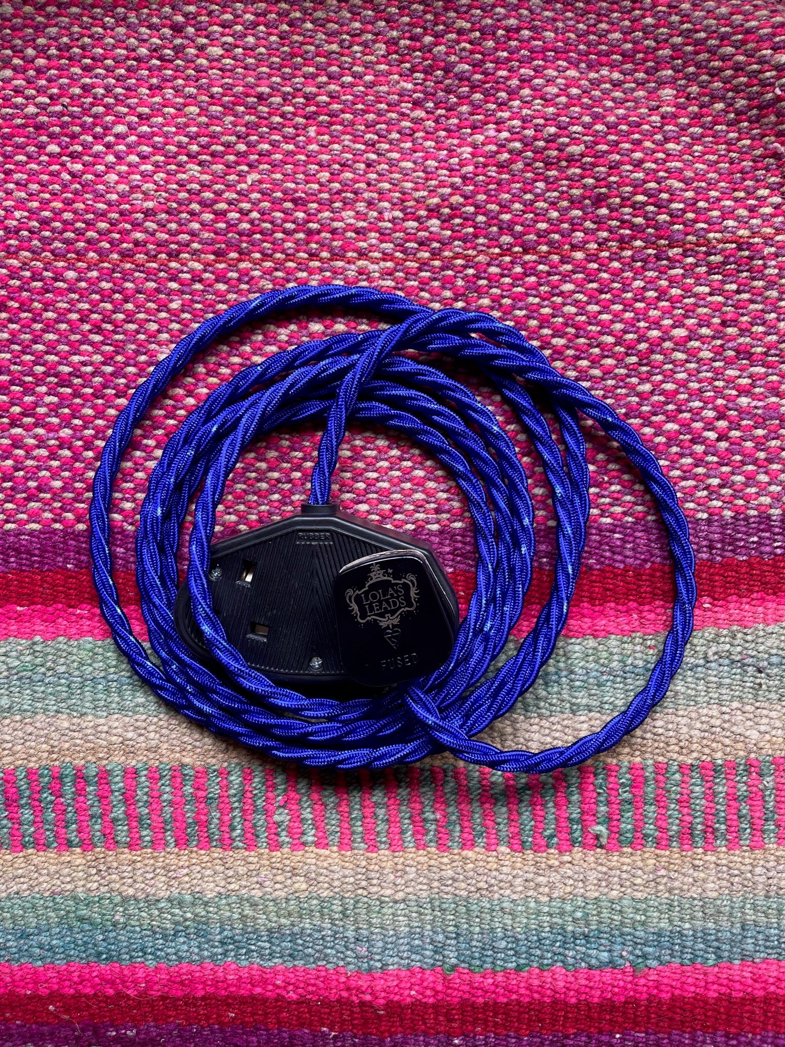 Lola's Leads - Ultramarine + Black 3m Extension Lead