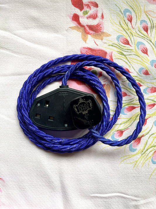 Lola's Leads - Hyacinth Marl + Black 2m