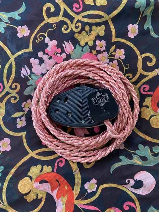 Lola's Leads - Salmon & Black 3m