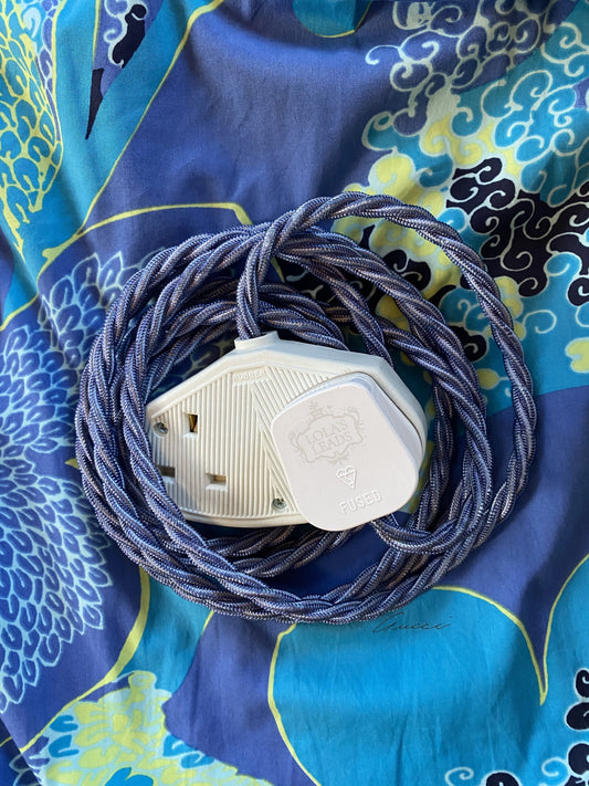 Lola's Leads - Chambray & White 3m