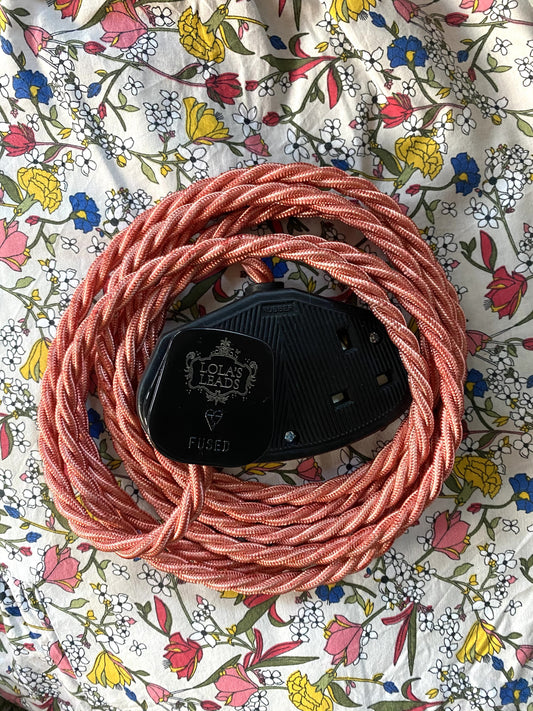 Lola's Leads - Shrimp & Black 3m