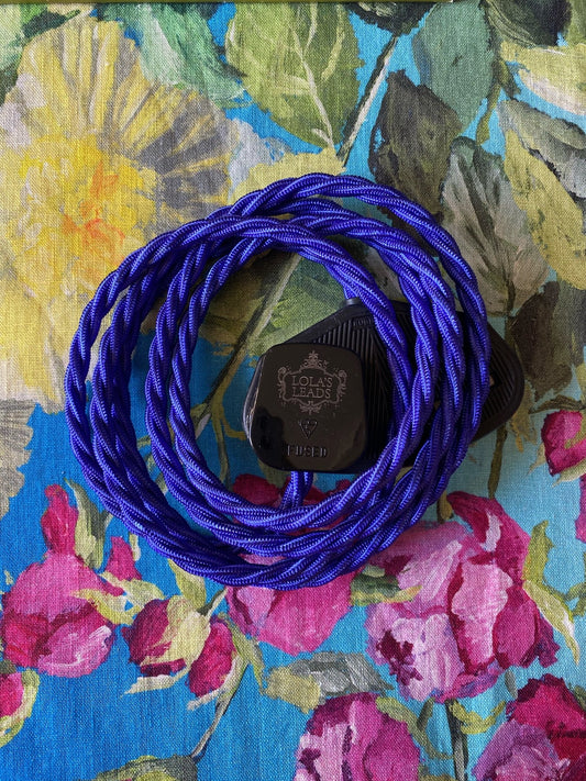 Lola's Leads - Bluebell + Black 2m