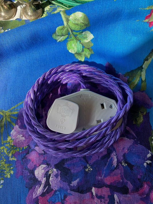 Lola's Leads - Parma Violet 2m | Colour Fabric Extension Cord
