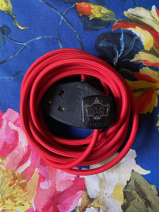 Lola's Leads - Strawberry Laces + White 5m