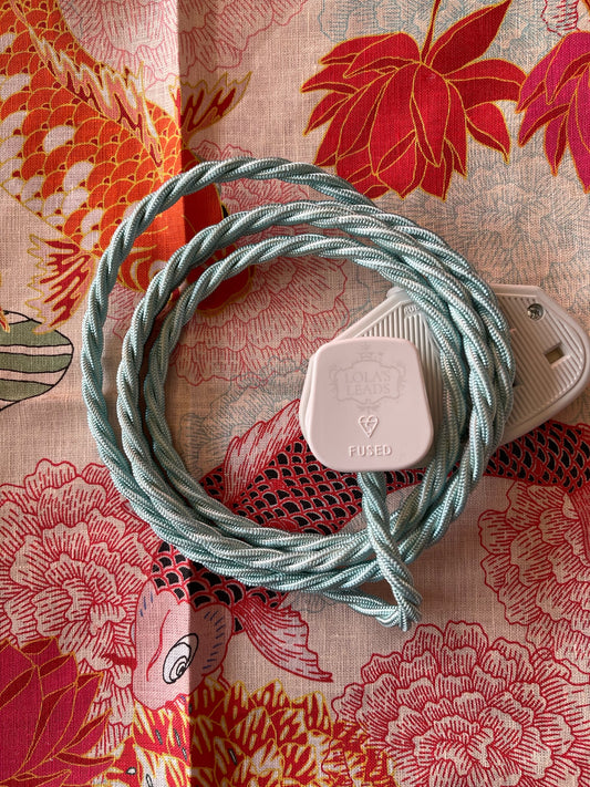Lola's Leads - Aqua Ice + White 2m