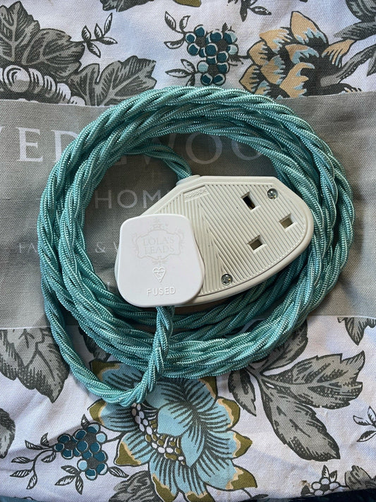 Lola's Leads - Aqua + White 3m
