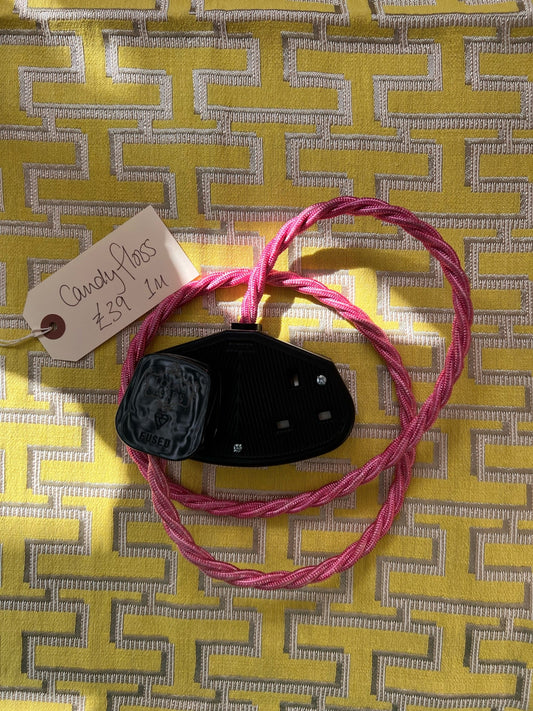 Pink Fabric Extension Cord