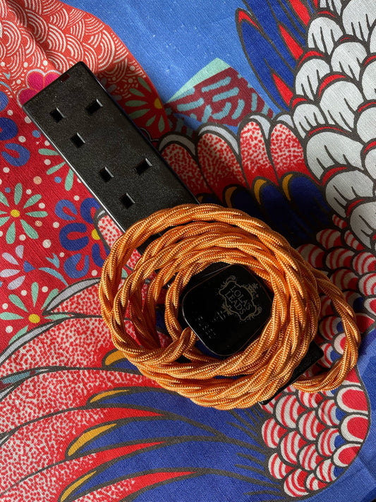 Lola's Leads - Cantaloupe + Black 2m 4 Gang