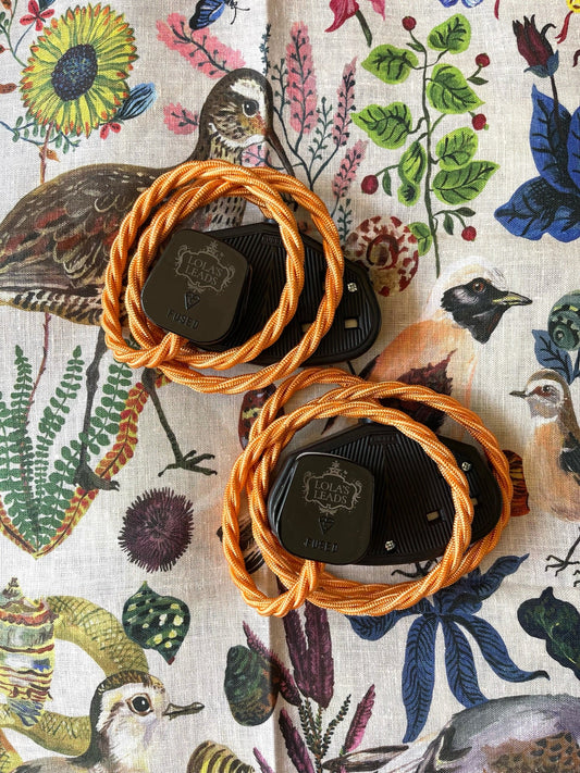 Lola's Leads - Cantaloupe + Black 1m