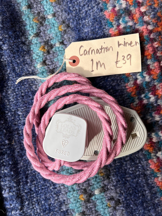 Carnation Linen + White 1m