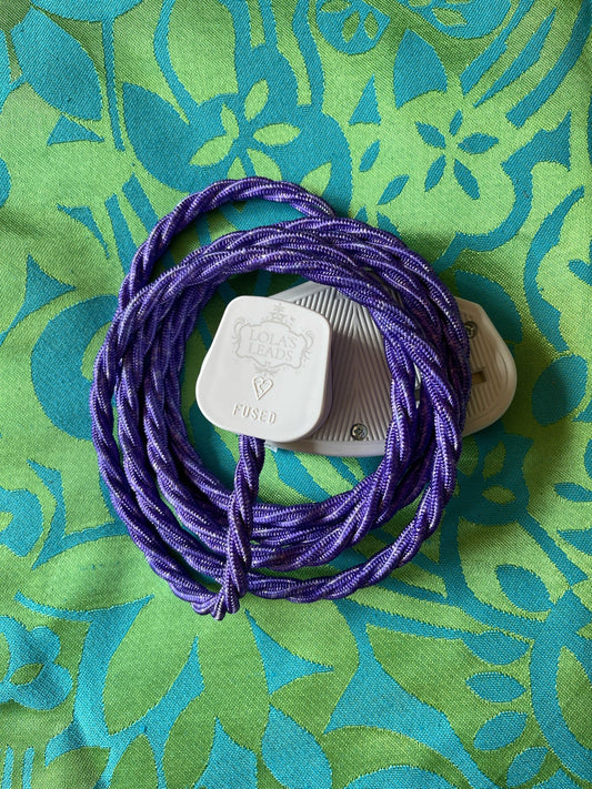 Lola's Leads - Hyacinth Marl + White 2m