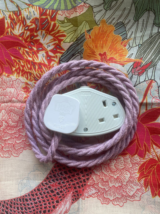 Lola's Leads - Lavender Linen + White 2m