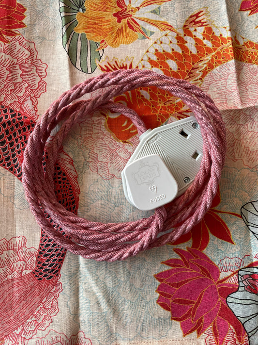 Lola's Leads - Lobster Linen + White 2m