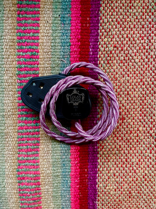 Lola's Leads - Mauve + Black 1m