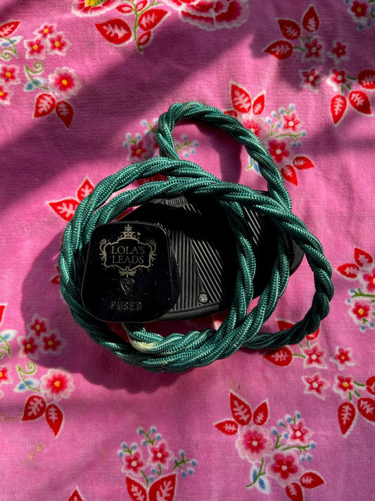 Lola's Leads - Mottled Emerald + Black 1m