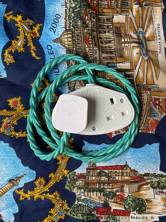 Lola's Leads - Pale Emerald + White 1m