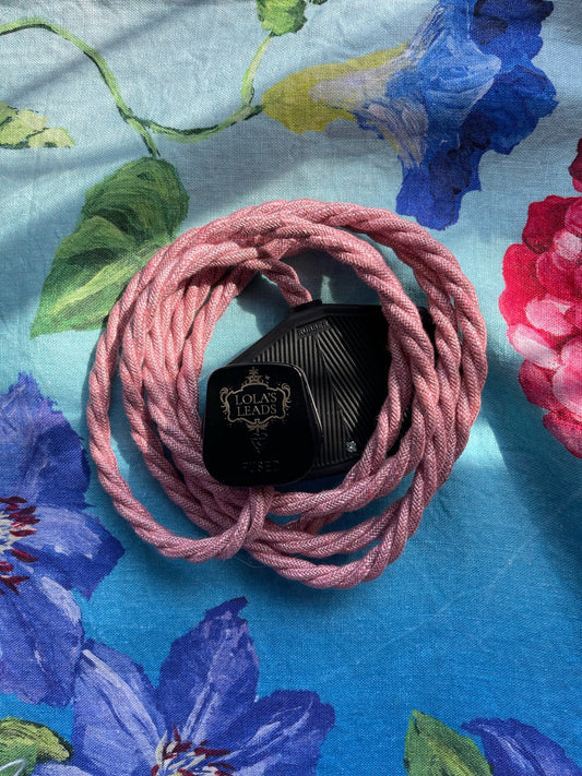 Lola's Leads - Rose Linen + Black 2m