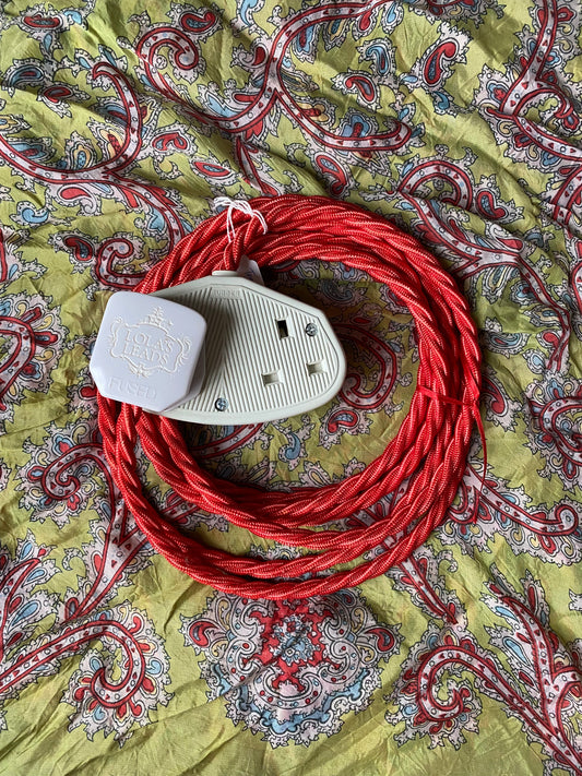 Lola's Leads - Tomato + White 3m