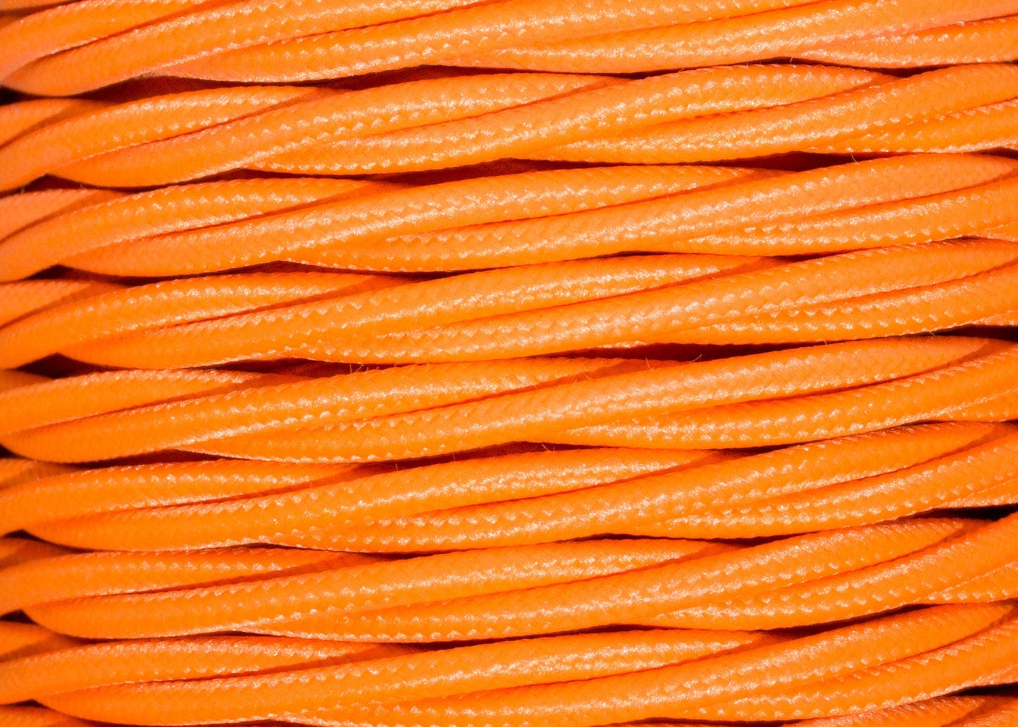 Luminous Orange Twisted Lighting Cable