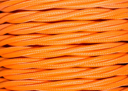 Luminous Orange Twisted Lighting Cable
