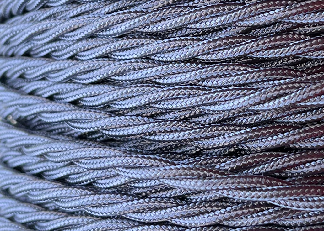 Slate Twisted Lighting Cable