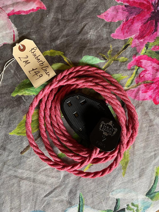 Rhubarb Linen + Black 2m | 2 Gang
