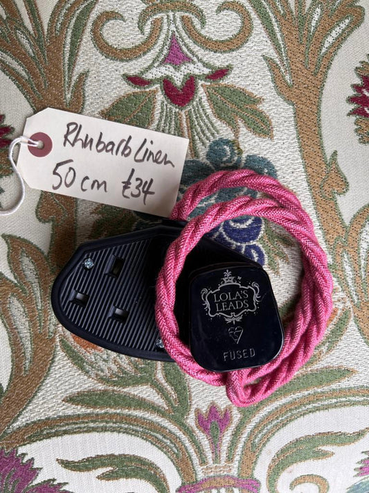 Rhubarb Linen + Black 50cm